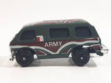 Unknown Brand Military Army Transport Van Dark Green Dark Red and White Camouflage Die Cast Toy Car Vehicle