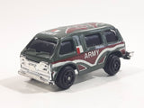 Unknown Brand Military Army Transport Van Dark Green Dark Red and White Camouflage Die Cast Toy Car Vehicle