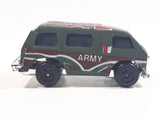 Unknown Brand Military Army Transport Van Dark Green Dark Red and White Camouflage Die Cast Toy Car Vehicle
