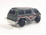Unknown Brand Military Army Transport Van Dark Green Dark Red and White Camouflage Die Cast Toy Car Vehicle