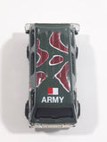 Unknown Brand Military Army Transport Van Dark Green Dark Red and White Camouflage Die Cast Toy Car Vehicle