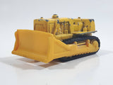 Unknown Brand CAT Bulldozer Yellow Plastic Blade Die Cast Toy Car Construction Equipment Vehicle with Black Rubber Tracks