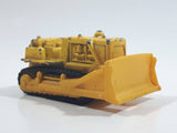 Unknown Brand CAT Bulldozer Yellow Plastic Blade Die Cast Toy Car Construction Equipment Vehicle with Black Rubber Tracks