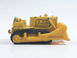 Unknown Brand CAT Bulldozer Yellow Plastic Blade Die Cast Toy Car Construction Equipment Vehicle with Black Rubber Tracks