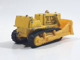 Unknown Brand CAT Bulldozer Yellow Plastic Blade Die Cast Toy Car Construction Equipment Vehicle with Black Rubber Tracks