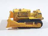 Unknown Brand CAT Bulldozer Yellow Plastic Blade Die Cast Toy Car Construction Equipment Vehicle with Black Rubber Tracks