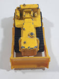 Unknown Brand CAT Bulldozer Yellow Plastic Blade Die Cast Toy Car Construction Equipment Vehicle with Black Rubber Tracks
