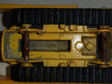 Unknown Brand CAT Bulldozer Yellow Plastic Blade Die Cast Toy Car Construction Equipment Vehicle with Black Rubber Tracks