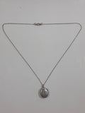Vintage Burkhardt Jewelers Victorian Style Floral Engraved Sterling Silver Opening Photo Locket Necklace