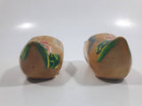 Vintage Hotel Okura Amsterdam Dutch Wooden Shoe Set Travel Souvenir