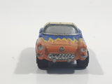 Galoob Micro Machines Ultrafast '57 Chevy Corvette Blue with Orange Flames Miniature Tiny Die Cast Toy Car Vehicle