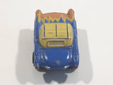 Galoob Micro Machines Ultrafast '57 Chevy Corvette Blue with Orange Flames Miniature Tiny Die Cast Toy Car Vehicle