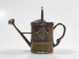 Vintage Heavy Brass Metal Flower Watering Can Doll House Miniature 2 3/8" Tall
