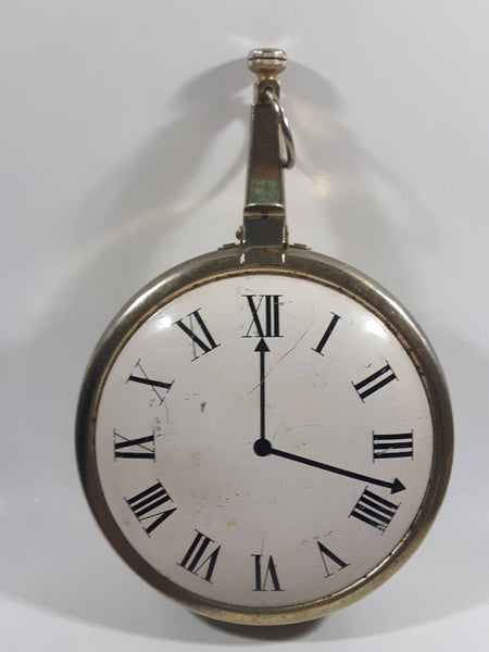 Vintage Clock Decor 12:18 Hinged Brass Butler's Ash Tray Made in Japan