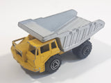 Majorette No. 274 Benne Carriere Quarry Super Dump Truck 1/100 Scale Yellow Grey Die Cast Toy Car Vehicle