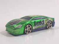 HTF 2011 Maisto Marvel Comics Fast Money "Loki" Character Bright Green Die Cast Toy Car Vehicle