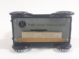 Vintage 1974 Banthrico 1900 Pillbox Coupe Coin Bank Puget Sound National Bank Cast Metal Promotional Item