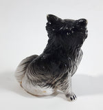 1988 New Ray Novelty Black, Grey, and White Dog Toy Hard Rubber Figure