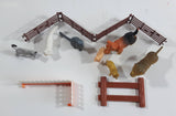 Vintage Plastic Farm Fences, Dogs, Cats Toys Made in Hong Kong and China Lot of 14 Pieces