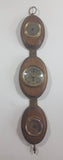 Vintage Wood and Brass Hygrometer Barometer Thermometer Weather Station Made in West Germany