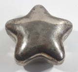 Star Shaped Black Felt Lined Metal Trinket Keepsake Small Jewelry Box