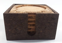 Set of 6 Cork Coasters in Cork Holder Made in Portugal