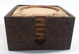 Set of 6 Cork Coasters in Cork Holder Made in Portugal