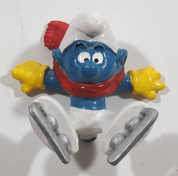 Vintage Vintage Peyo Smurf Ice Skater PVC Toy Figure 20121