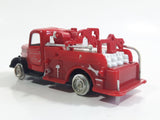 Unknown Brand Emergency Services Fire Truck Die Cast Toy Car Vehicle with Opening Doors - Missing Tires and other parts