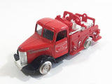 Unknown Brand Emergency Services Fire Truck Die Cast Toy Car Vehicle with Opening Doors - Missing Tires and other parts