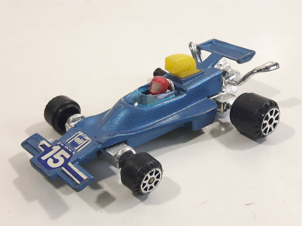 Vintage Summer Marz Karz S8015 Smadow DN4 Formula-1 Elf #15 Blue Die Cast Toy Car Vehicle Missing a Wheel