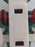 Vintage Dyna Plane No. 2014 F-16 Fighter Jet USAF Teal Green Pull Back Motorized Friction Die Cast Toy Airplane - Missing the Canopy and Front Wheel