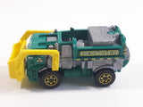 2014 Matchbox MBX Adventure City Garbage Gulper Green Recycling Truck Die Cast Toy Car Vehicle