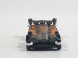 1997 Tomy GoGoGo Racers Silver and Orange Miniature Die Cast Toy Race Car Vehicle
