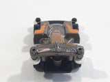 1997 Tomy GoGoGo Racers Silver and Orange Miniature Die Cast Toy Race Car Vehicle