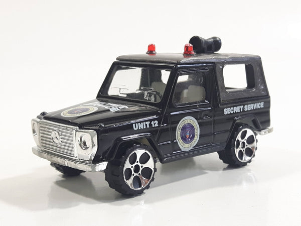 Realtoy MB Mercedes Benz G-Wagon Secret Service Unit 12 Black 1/57 Scale Die Cast Toy Car US Government Spy Intel Vehicle