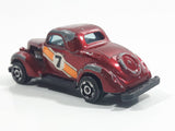Vintage 1978 Universal Products '36 Ford Coupe 3 Window #7 Dark Red Die Cast Toy Car Vehicle - Hong Kong