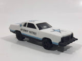 Vintage 1980 Kidco Burnin' Key Cars Police Highway Patrol #62 White Plastic Body Toy Car Vehicle - No Key - 1/64 - Hong Kong