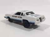 Vintage 1980 Kidco Burnin' Key Cars Police Highway Patrol #62 White Plastic Body Toy Car Vehicle - No Key - 1/64 - Hong Kong