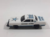 Vintage 1980 Kidco Burnin' Key Cars Police Highway Patrol #62 White Plastic Body Toy Car Vehicle - No Key - 1/64 - Hong Kong