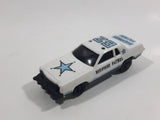 Vintage 1980 Kidco Burnin' Key Cars Police Highway Patrol #62 White Plastic Body Toy Car Vehicle - No Key - 1/64 - Hong Kong