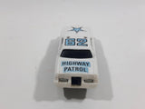 Vintage 1980 Kidco Burnin' Key Cars Police Highway Patrol #62 White Plastic Body Toy Car Vehicle - No Key - 1/64 - Hong Kong