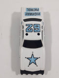 Vintage 1980 Kidco Burnin' Key Cars Police Highway Patrol #62 White Plastic Body Toy Car Vehicle - No Key - 1/64 - Hong Kong