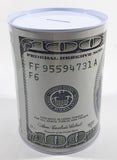 $100 Bill Note United States of America Cash Money Themed 6 1/2" Tall Tin Metal Coin Bank