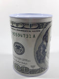 $100 Bill Note United States of America Cash Money Themed 6 1/2" Tall Tin Metal Coin Bank