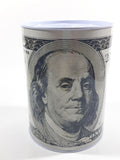 $100 Bill Note United States of America Cash Money Themed 6 1/2" Tall Tin Metal Coin Bank