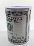 $100 Bill Note United States of America Cash Money Themed 6 1/2" Tall Tin Metal Coin Bank