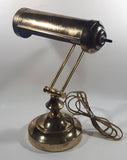 Vintage Curved All Brass Piano Bankers Desk Lamp