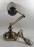 Vintage Curved All Brass Piano Bankers Desk Lamp