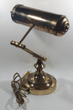 Vintage Curved All Brass Piano Bankers Desk Lamp